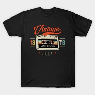 July 1978 - Limited Edition - Vintage Style T-Shirt